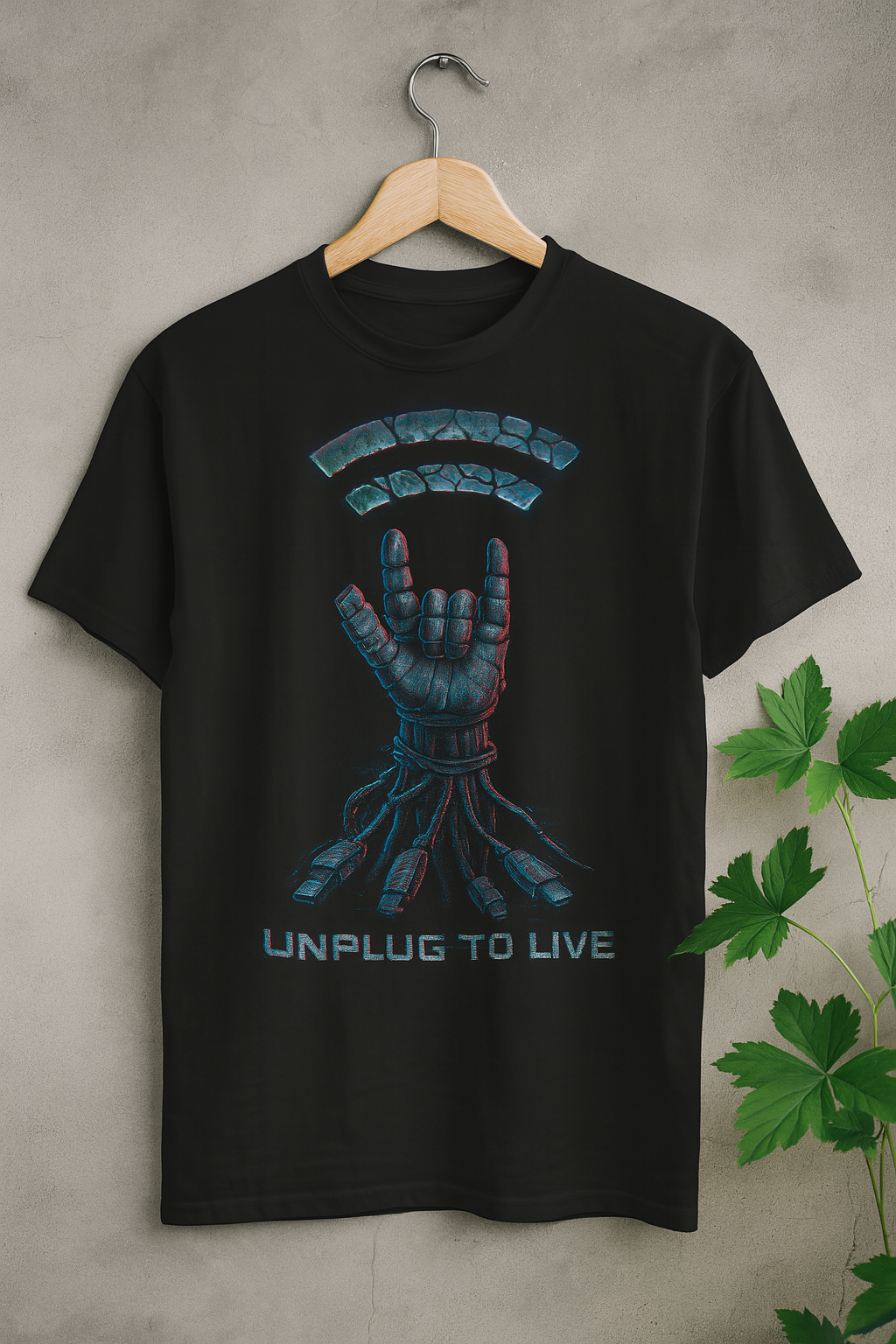 Unplug to Live tee