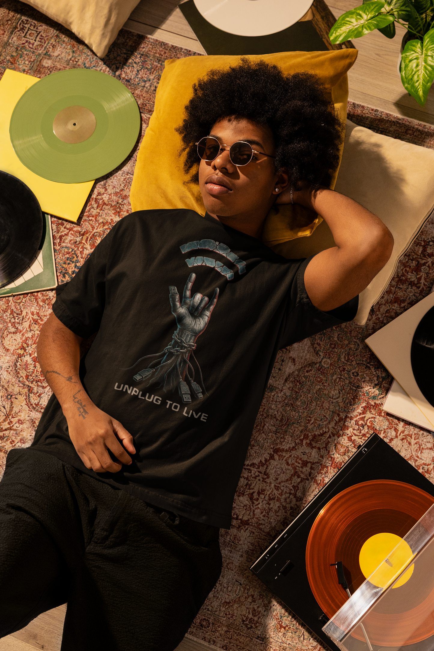 Unplug to Live tee
